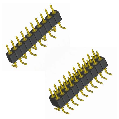 2.00mm圆针排针 单/双排 SMT